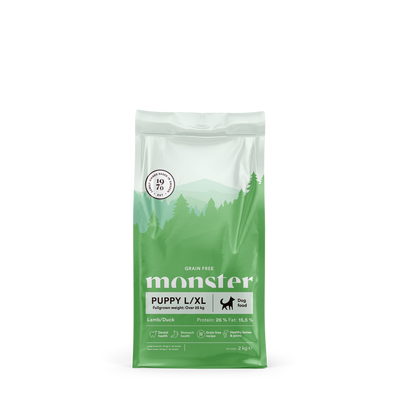 Monster Grain Free Puppy Large Lamb & Duck