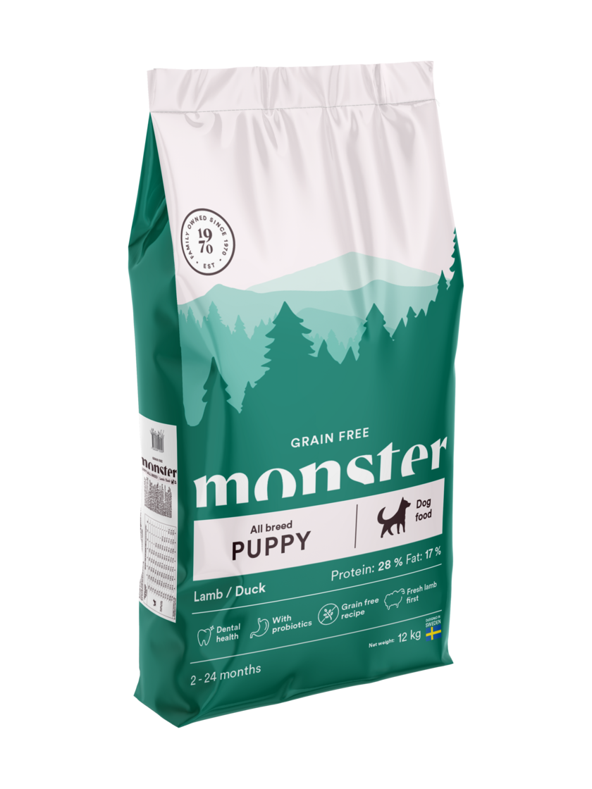 Monster Dog Grain Free Puppy All Breed Lamb/Duck 12kg