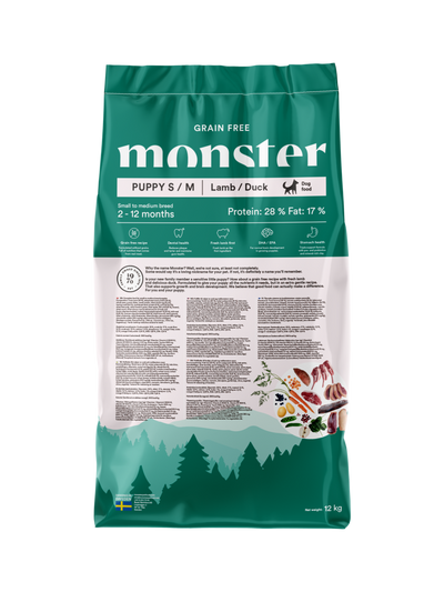 Monster Dog Grain Free Puppy All Breed Lamb/Duck 12kg