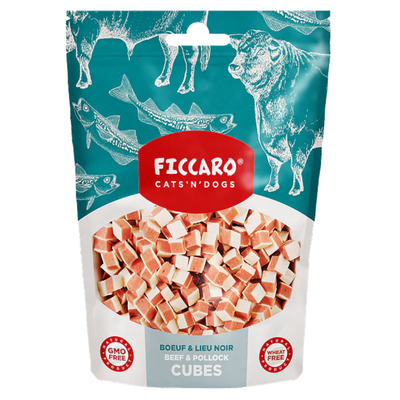 Ficcaro Beef & Pollock Cubes 100g