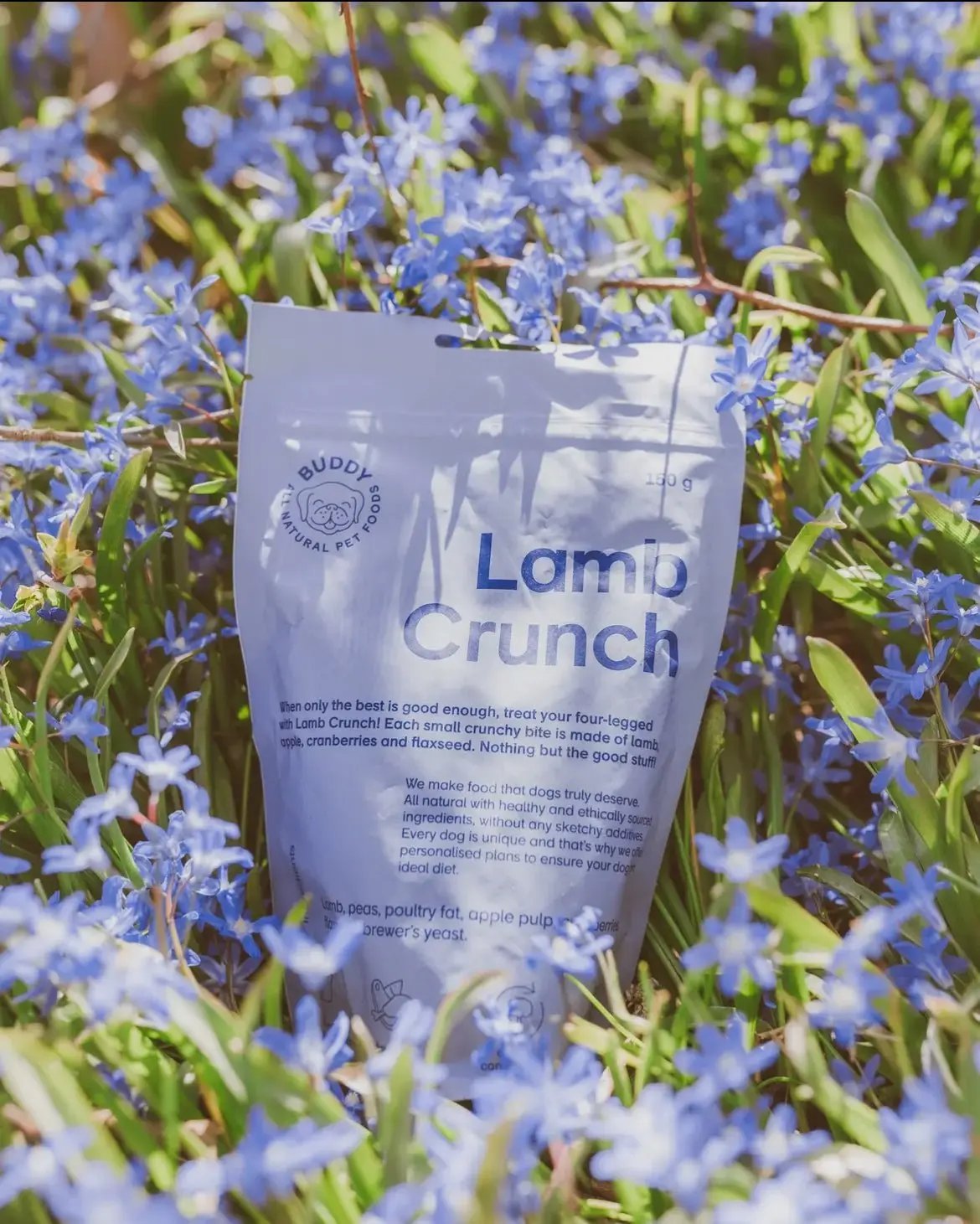 Buddy Crunchy Snack - Lam med tranebær 150 g - Dapple