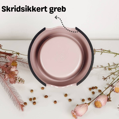 Ne&no® hundeskål 2-pak - rustfrit stål & melamin, skridsikker og tåler opvaskemaskine