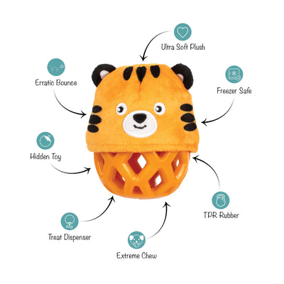 Fringe Tiger tyggelegetøj - Go Get 'Em Tiger!