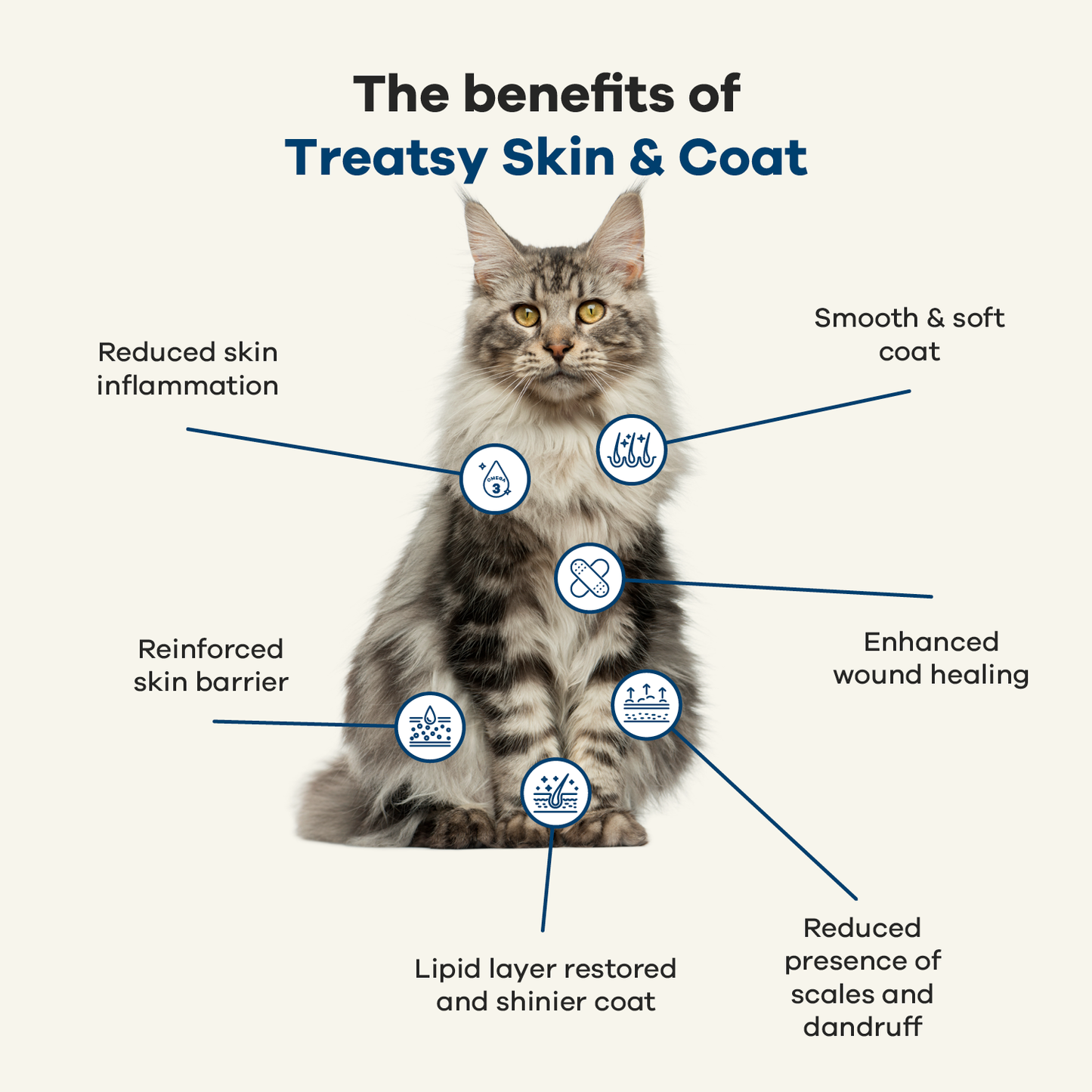 Treatsy Skin & Coat - Naturlig omega-olie (250 ml)