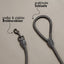 Ne&No® Hundesnor i Reb 170 cm - Fast Hundeline med Læderdetaljer