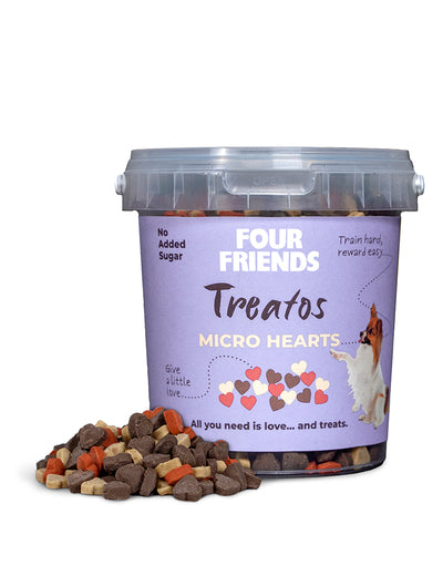 FourFriends Treatos Micro Hearts Hundegodbidder 500g