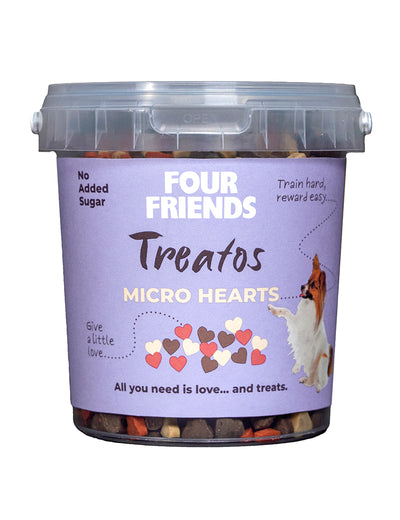 FourFriends Treatos Micro Hearts Hundegodbidder 500g