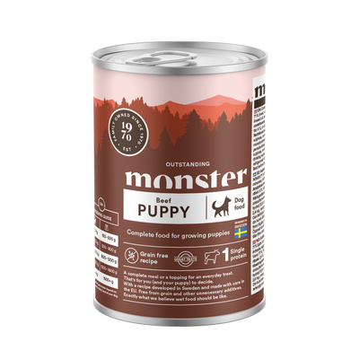 Monster Vådfoder Puppy Beef 400g