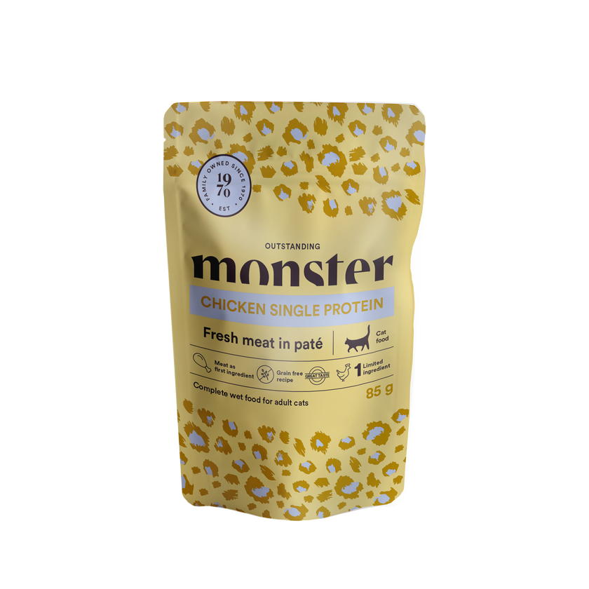 Monster Cat Pouches Adult Chicken 85g (16 pack)
