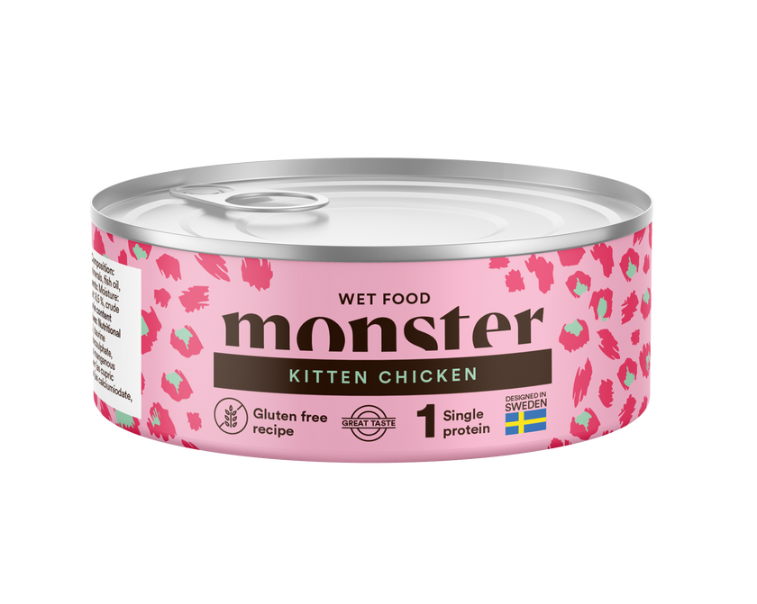 Monster Cat Kitten Vådfoder Single Protein Chicken 100g