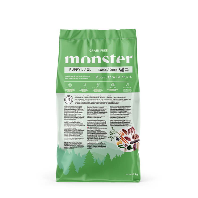 Monster Grain Free Puppy Large Lamb & Duck