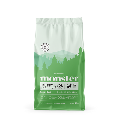 Monster Grain Free Puppy Large Lamb & Duck