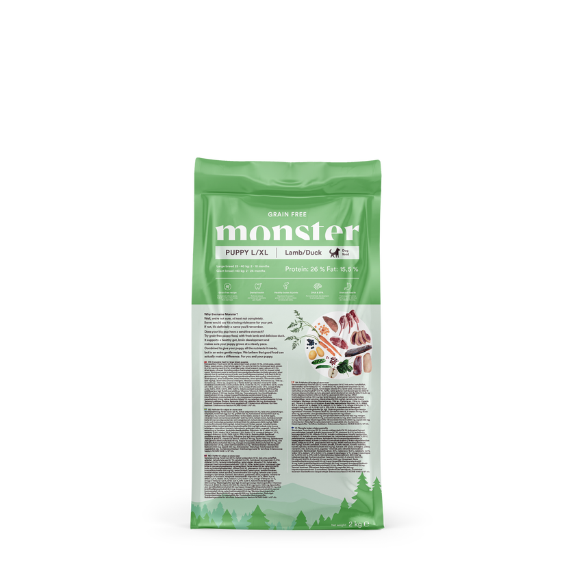 Monster Grain Free Puppy Large Lamb & Duck