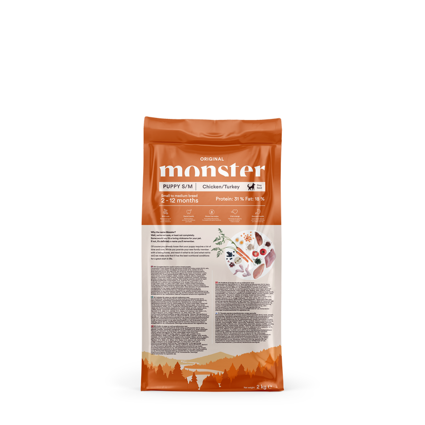 Monster Original Puppy S/M Chicken & Turkey