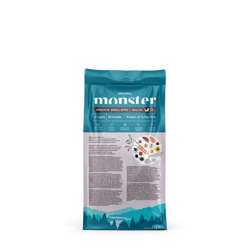 Monster Orginal Sensitive Small Bites White Fish