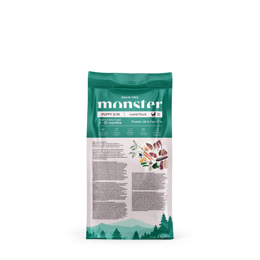 Monster Dog Grain Free Puppy All Breed Lamb & Duck 12kg