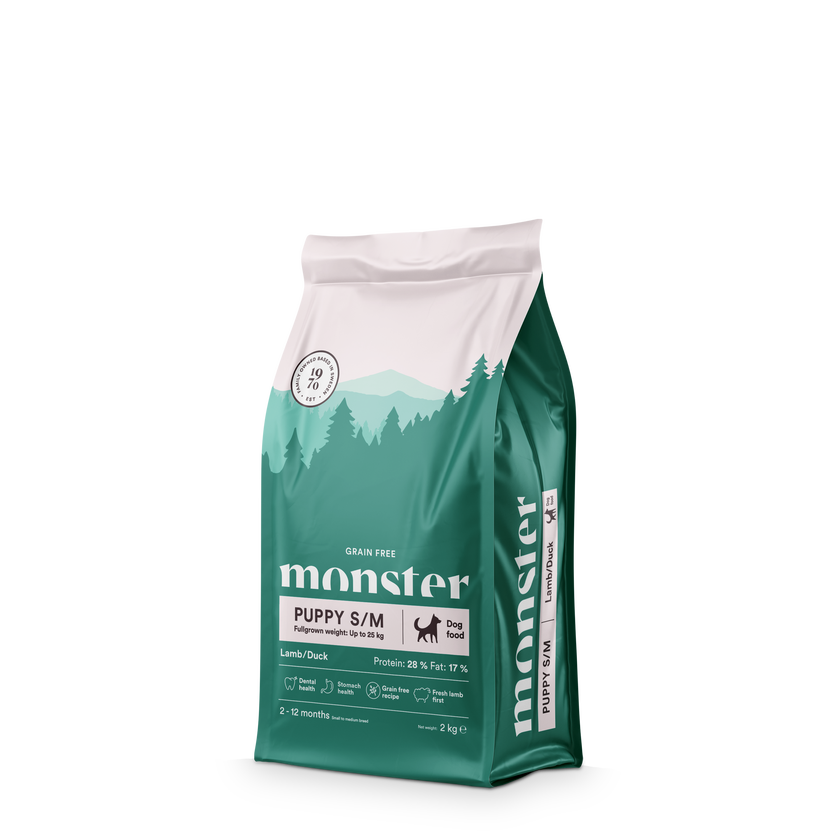 Monster Dog Grain Free Puppy All Breed Lamb & Duck 12kg