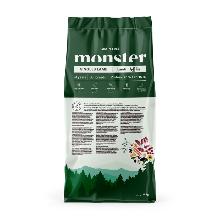Monster Dog Grain Free Singles Lamb