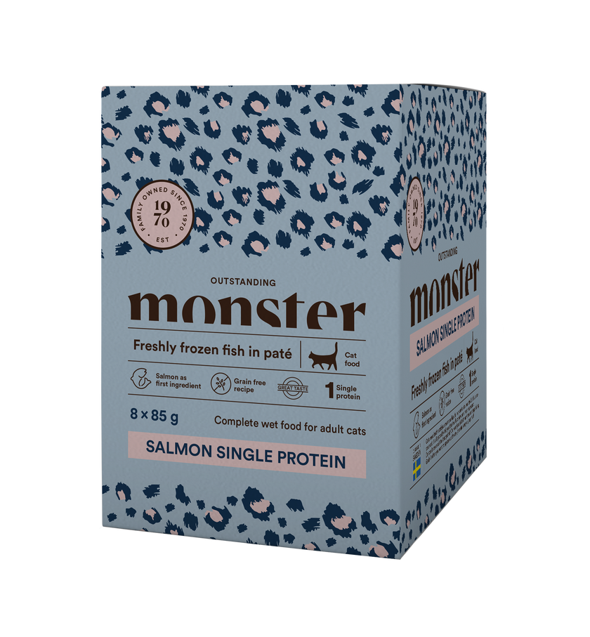 Monster Cat Pouches Adult Salmon 85 g (8 pack)
