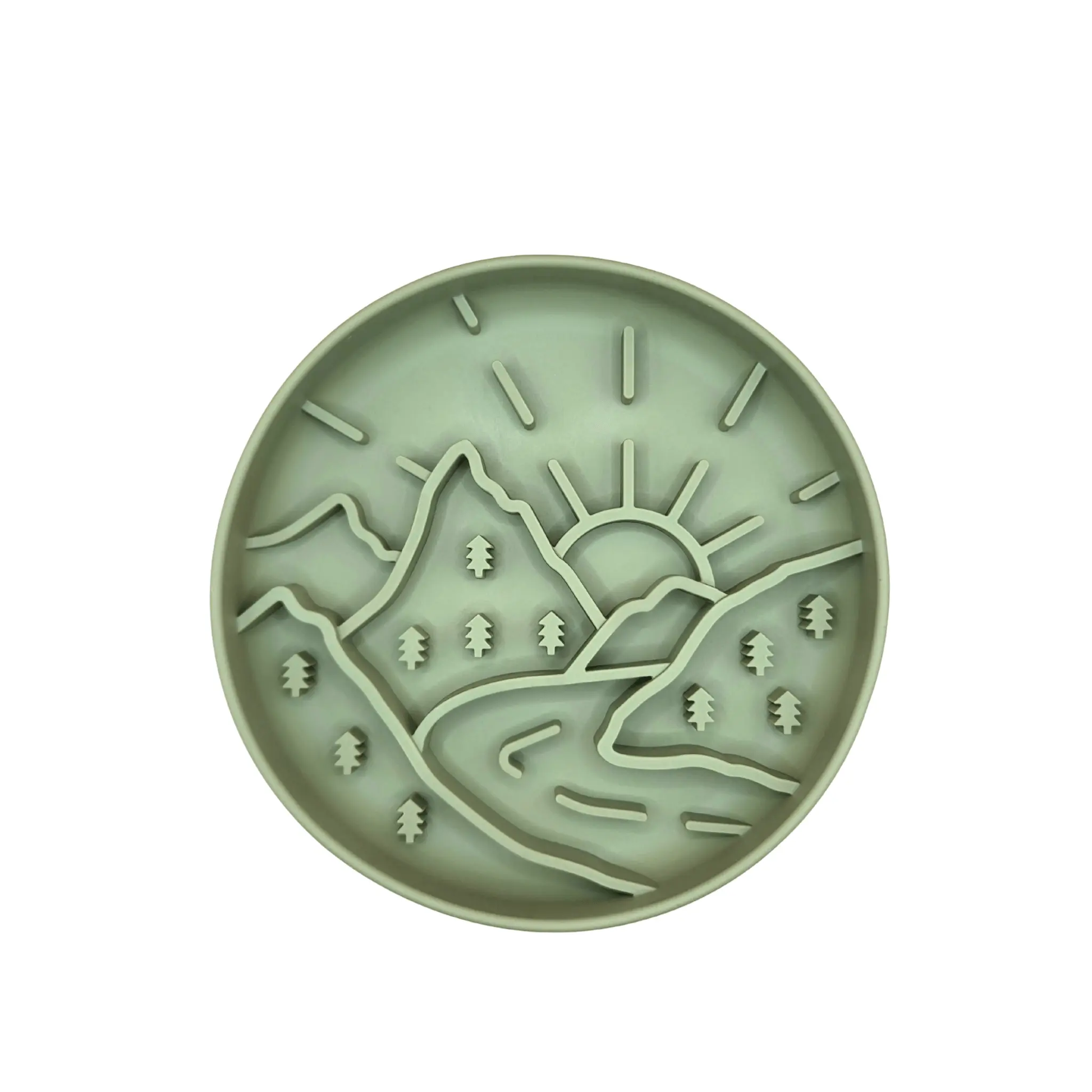 Bjerg og natur Slowfeeder skål/slikkemåtte m. sugekop til hunde og katte - Dapple