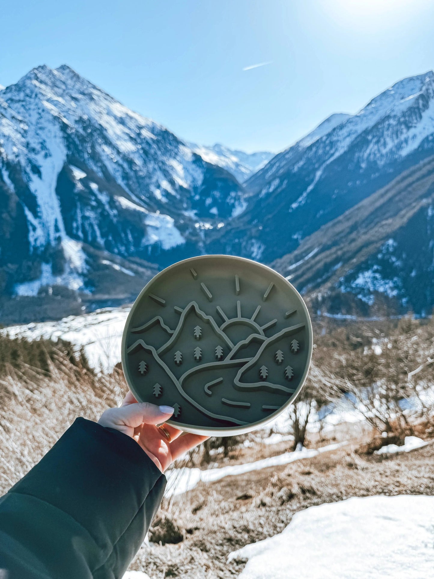 Bjerg og natur Slowfeeder skål/slikkemåtte m. sugekop til hunde og katte - Dapple