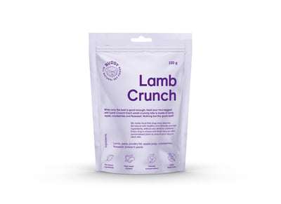 Buddy Crunchy Snack - Lam med tranebær 150 g