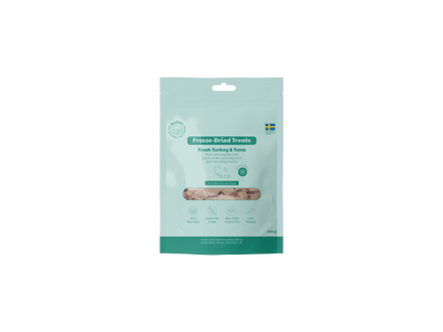Buddy Frysetørret snacks - Rå Kalkun & Tun 100 gr.