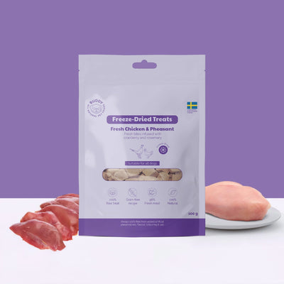 Buddy Frysetørret snacks - Rå Kylling & Fasan 100 gr.