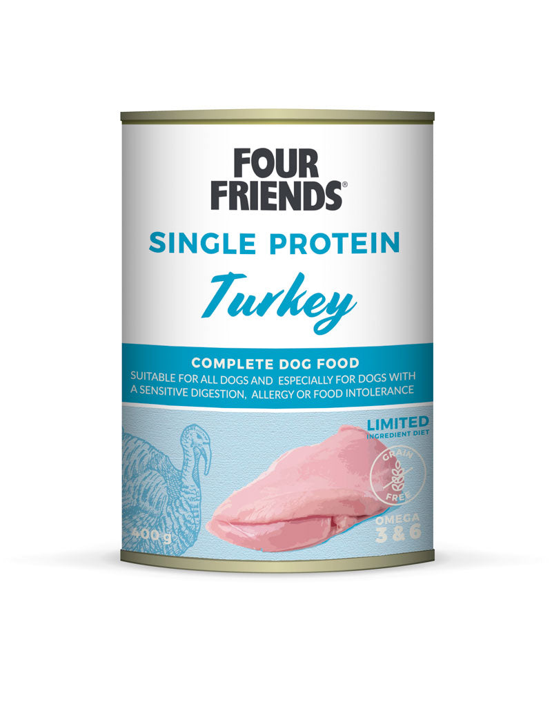 FourFriends Vådfoder Single Protein Turkey 400g