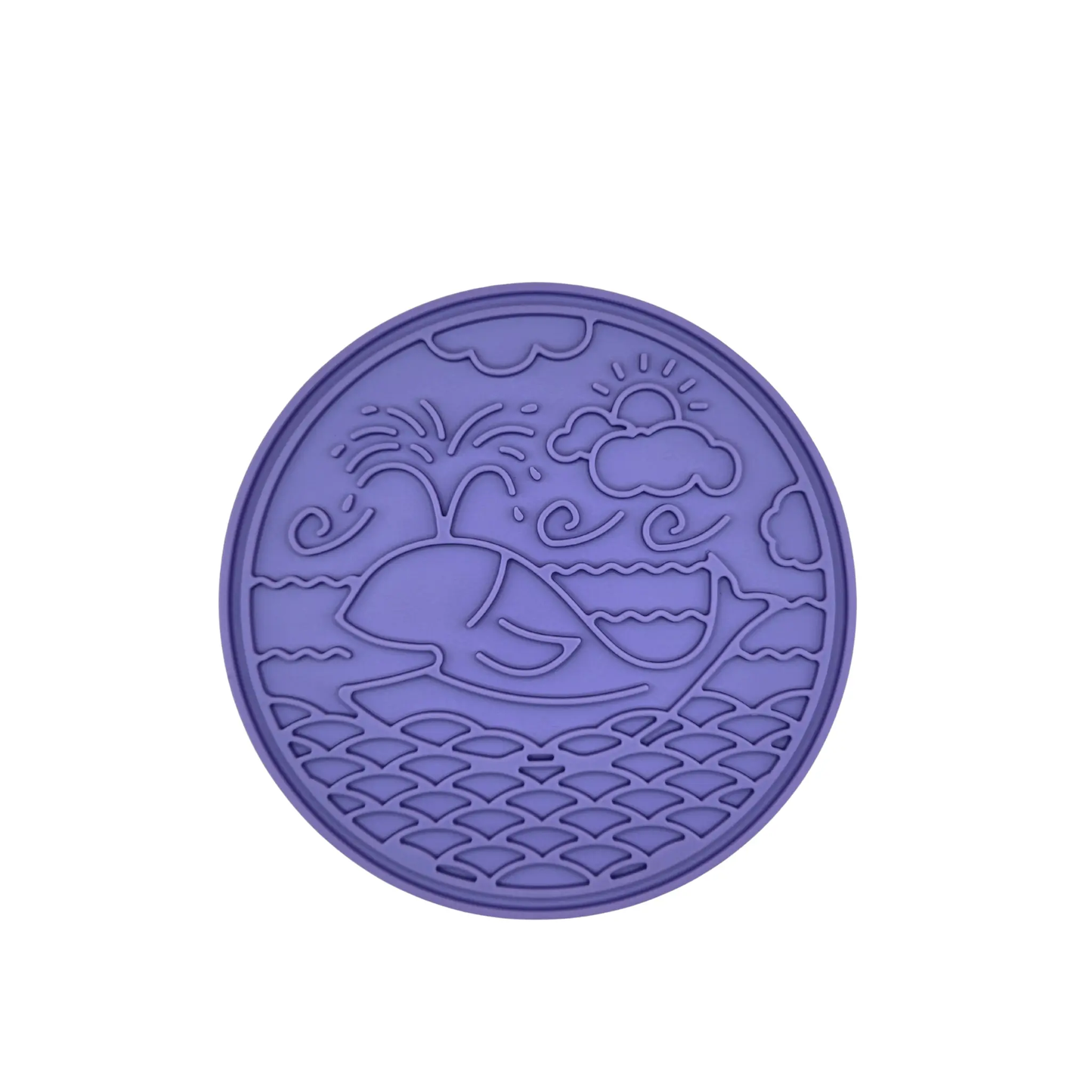 Hval slikkemåtte m. sugekop til hunde og katte - Dapple