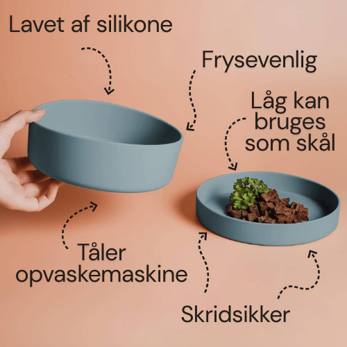Ne&no® Silikone Foderskål med Låg - Dapple