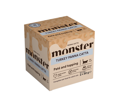 Monster Cat Paté Panna Catta Turkey 2-pack 80 g (12 pcs)